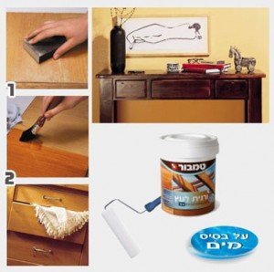 צביעת רהיטים מעץ במראה שקוף